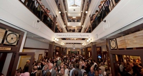 After the ribbon fell, thousands of Scientologists and guests toured through the Church’s spectacular skylit four-story galleria.