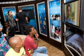 Those visiting the new Scientology Life Improvement Centre take self-guided tours of multimedia displays illustrating the beliefs and practices of Scientology, the life and legacy of Founder L. Ron Hubbard, and the Church’s global humanitarian and social betterment programs.