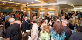 Scientologists and guests toured the Public Information Center of the new Church, including multimedia displays illustrating the beliefs of Scientology and the life of its Founder L. Ron Hubbard.