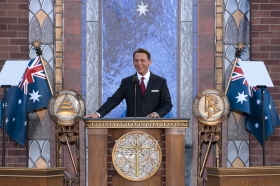 Mr. David Miscavige, Chairman of the Board of Religious Technology Center and ecclesiastical leader of the Scientology religion, dedicated the new Church of Scientology of Melbourne.