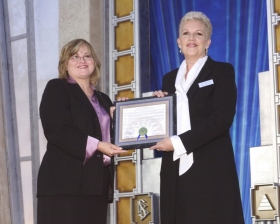 Vice Mayor Cindy Chavez (left) presented a City of San Jose “Church of Scientology Week” proclamation and thanked the Church for its many community contributions.